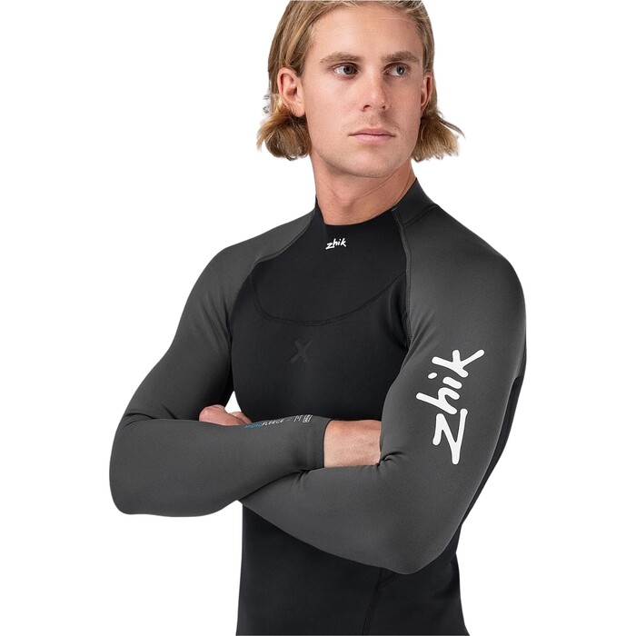 2024 Zhik Mnner Microfleece X Neoprene Wetsuit Top DTP-0580-BLK - Black